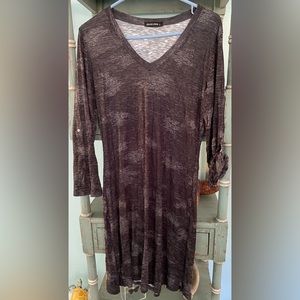 David Cline, L, Black, 3/4 sleeve dress